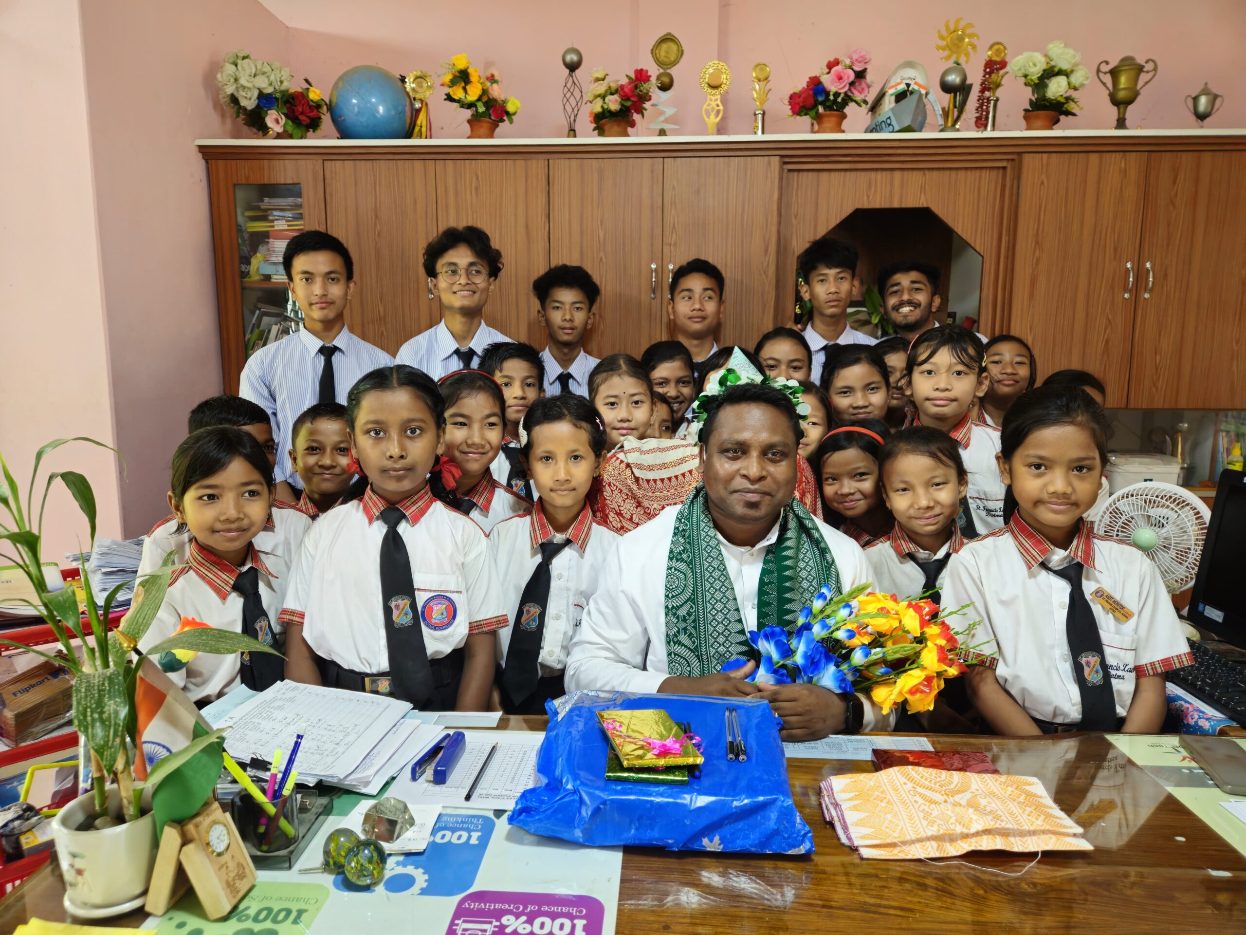 St. Francis Xavier School Celebrates the Birthday of Fr. Naresh Jojowar SDB (Principal) with Gratitude
