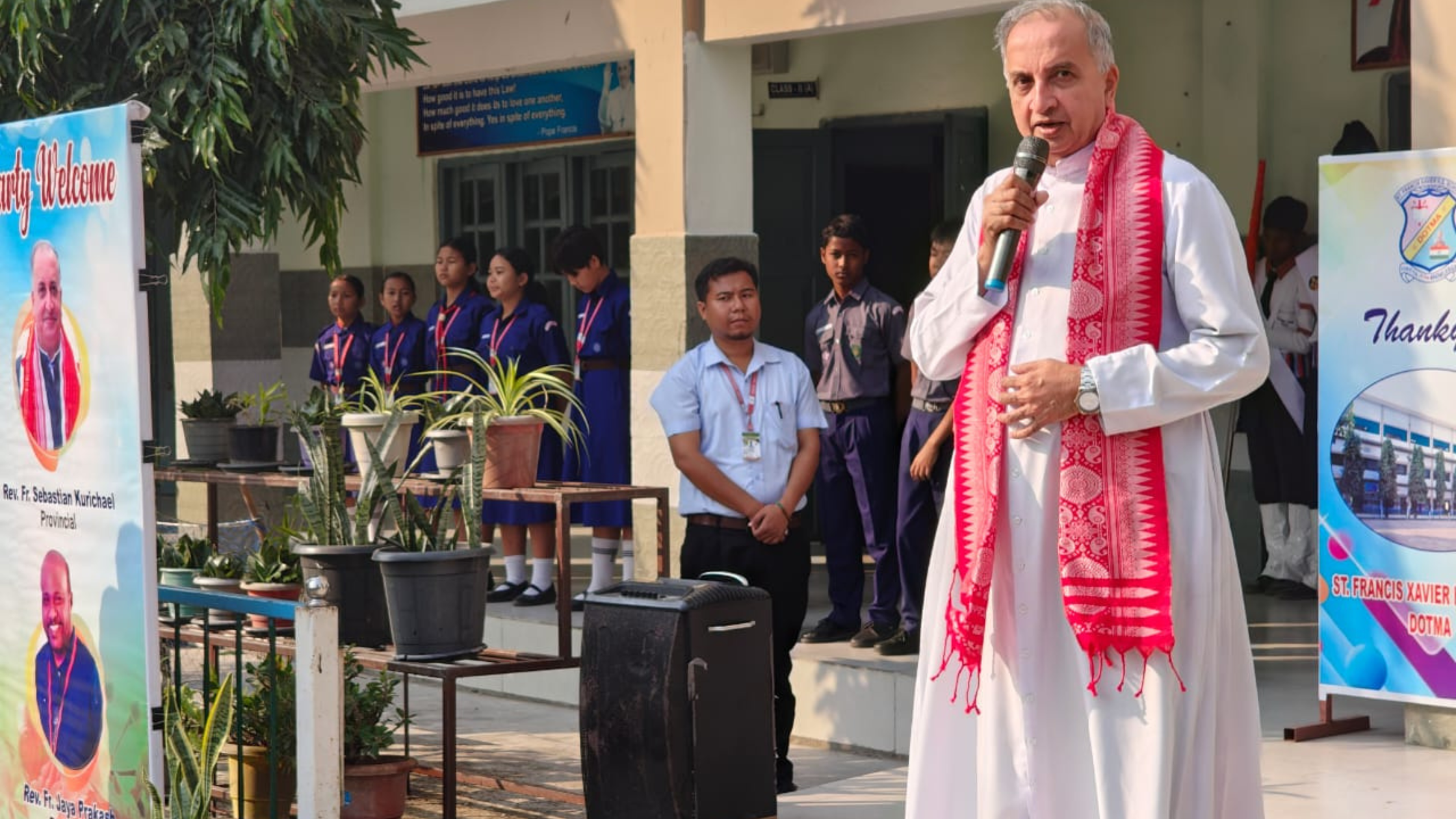 Provincial, Fr. Sebastian Kuricheal SDB visited to St. Francis Xavier HS School Dotma